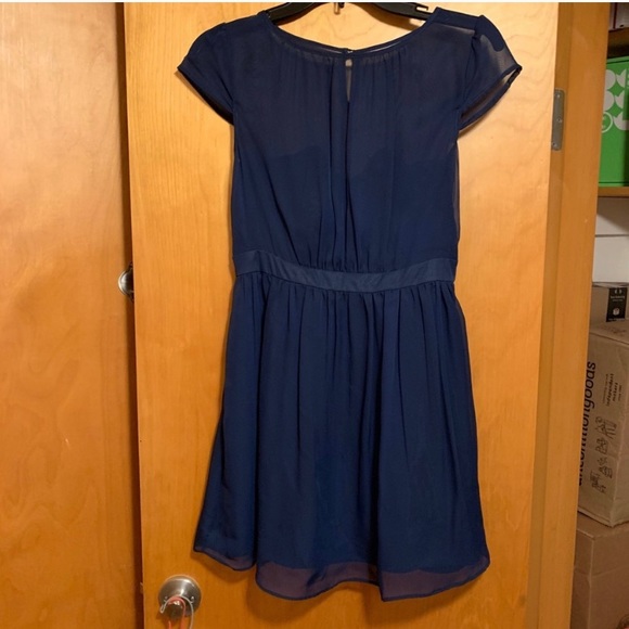 Navy chiffon dress - Picture 2 of 2